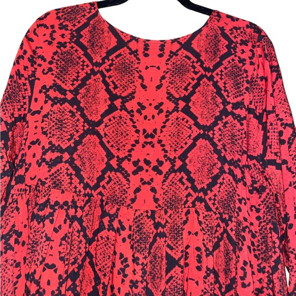 Zara Long Sleeve Snakeskin Dress - Picture 9 of 11